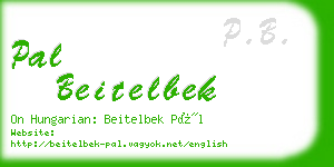 pal beitelbek business card